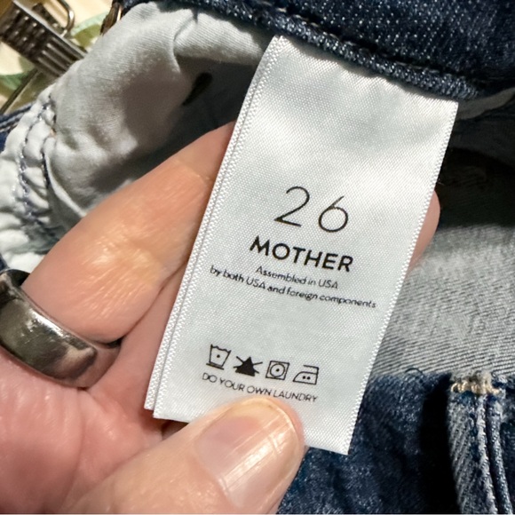MOTHER Looker Ankle Fray Girl Crush Blue Size 26 - Picture 6 of 9